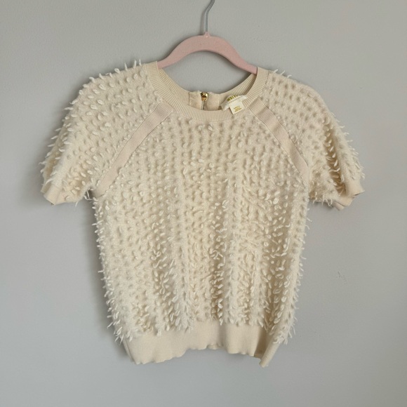 Anthropology Maeve Scottie Textured wool Sweater Tee, size Small - Picture 2 of 12